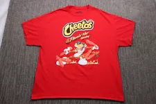 Cheetos Flamin-Hot Crunchy Adult T-Shirt Red XL Short-Sleeve Light wear