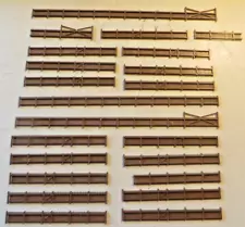 IN Set Picket Fence, Fence,Wooden Fence With Gates 22 Pieces About 2-3 7/8in