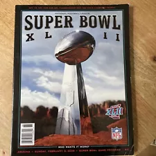 Superbowl XLII NEW Game Program NY GIANTS Super Bowl 42 Magazine NFL Memorbilia