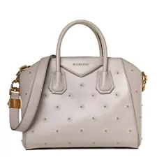 Givenchy Calfskin Studded Antigona Ecru