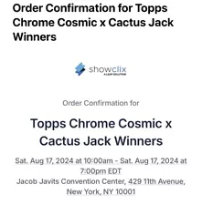 TRAVIS SCOTT X TOPPS CHROME BOX CODE Saturday Pick up (1-3 PM)