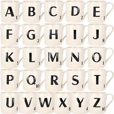 Scrabble Letter Mug A to Z Letters Monogrammed Initial Ceramic 370ml Coffee Cup