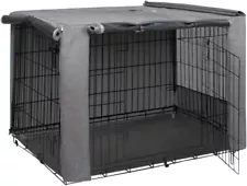 HiCaptain Folding Metal Dog Crate Cover for 30" Wire Pet Cage - Gray