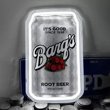 Barqs Root Beer Cans For Bar Club Pub Party Shops Neon Sign Wall Decor 12"x7" H4