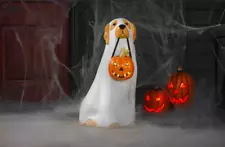 Golden Retriever Halloween Dog Blow Mold Ghost LED Lit 2024 Home Depot 2.5 Ft