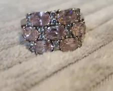 Pink Cubic Zirconia 925 Ring Will Combine Postage On Items For Sale