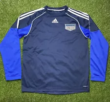 MLS Adidas Kansas City Wizards Long Sleeve Climalite Jersey Size L Blue KC