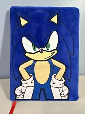 SEGA Sonic the Hedgehog Diary Notebook Soft Fabric Cover Pre-Owned *READ*