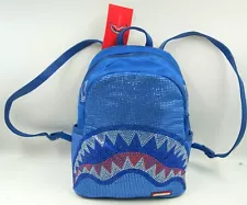 New ListingSprayground Trinity Women's Handbag Blue Beaded Ocean Shark Teeth Backpack Bag