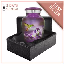 Natures Peace Hummingbird Small Keepsake Urn for Human Ashes - 1 Urn With Case