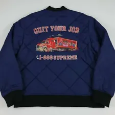 Supreme Quit Your Job Quilted Work Jacket Medium New