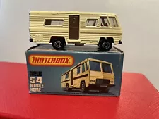 * MATCHBOX SUPERFAST DIE-CAST VEHICLES # 54 MOBILE HOME IN BOX