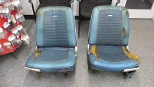 1964 FORD GALAXIE 500 XL BUCKET SEAT PAIR WITH TRACK MERCURY S55 MARAUDER