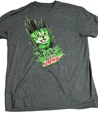 Mountain Dew cat vintage Promo T-shirt Adult XL Soda Graphic Tee Fast Shipping