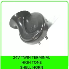 24V Universal High Tone Shell Horn with Twin Terminal for Car,Van,Truck, Boat