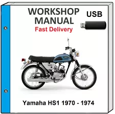 YAMAHA HS1 1970 1971 1972 1973 1974 SERVICE REPAIR SHOP MANUAL USB