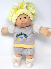 1986 Cabbage Patch Kid Girl Blonde POPCORN Hair Green Eyes Tongue Out HM # 11!