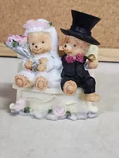 Bride And Groom Teddy Bear Figurine