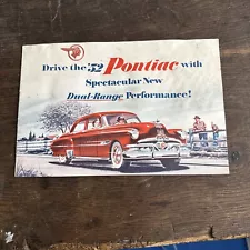 1952 Pontiac Dual Range Hydra Matic Drive Six Eight Sales Brochure Original