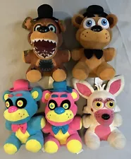 Five Nights At Freddy’s Plush Lot Of 5 Stuff Animal Teddy Bears FNAF Fazbear 8”