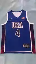 Size S-XXL Men's 2024 USA Basketball Swingman Stitched #4/5/6/7/9/10 Jersey