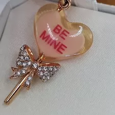 Juicy Couture heart BE MINE lollipop with bow charm NIB YJRU6358