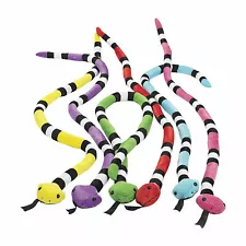 Bright Stuffed Snakes - Toys - 12 Pieces