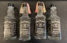 Vintage 1970’s Jack Daniels Black Label Mini 1/10 Pint Empty Bottles - Lot of 4