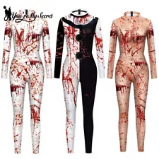 Halloween Scary Terrifier 3 Cosplay Costume Clown Bloody Printed Jumpsuits Party