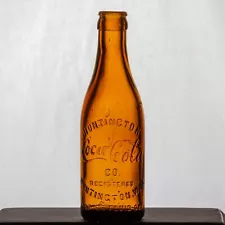 RARE Honey Amber Huntington WVA BIMAL Coca-Cola Soda Bottle \ Coke W.Va.