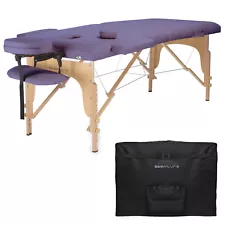 OPEN BOX - Lavender Portable Massage Table with Carrying Case