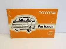 1984 Toyota Van Wagon Factory Owners Manual OEM 01999-28404 #OP-8