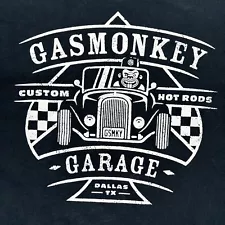 Gas monkey Garage Black Men’s Tee XL Cotton Dallas TX Car Graphic Short Sleeve