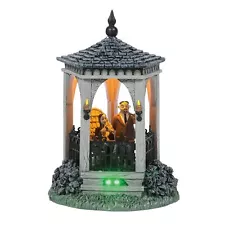 The Addams Family Village Gazebo at Moonlight Lit Building Figurine 6.89 inches