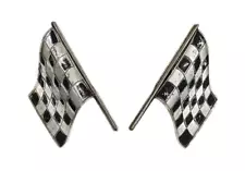 1964-1965 Mercury Marauder Park Lane Monterey Checkered Flag Emblems Pair