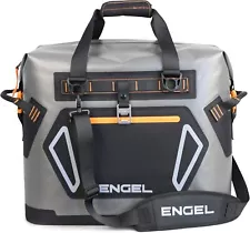 Engel Dark Gray/Orange Durable Leak-Proof Portable Soft Sided Tote Cooler