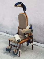 Vintage Child's School Blood Draw Innoculation Restraint Chair Medical Horror