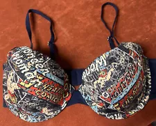 Nuyu Collection Women’s Size 36 C Wonder Woman Underwire Adjustable Bra Comics