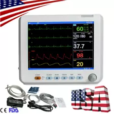 Carejoy Patient Monitor Vital Sign ECG/NIBP/SPO2/TEMP/RESP/PR Cardiac Monitor