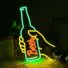 Beer Neon Sign, Dimmable Bar Decor for Home, Man Cave, Club, Party