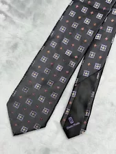 Italo Ferretti Silvi Marina Moda Mario Silk Neck Tie Geometric Men's