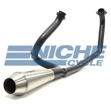 Yamaha Virago 750/920 Stainless Steel 12" 2-Into-1 Reverse Cone Exhaust System