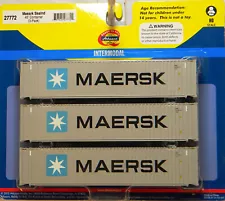 HO Athearn #27772 RTR 45' Container 3 Pack Maersk