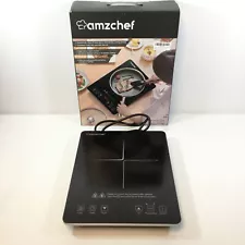 Amzchef SK-CB01-1 Black 1800 Watt Corded Cooktop Single Induction Cooker Used