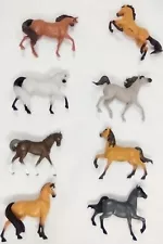 DWA LLC Just Play Miniature Toy Horse Lot Of 9 Horses Different Types And Colors