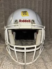 Riddell Speed Medium Football Helmet (Metallic White W/ White Face Mask)