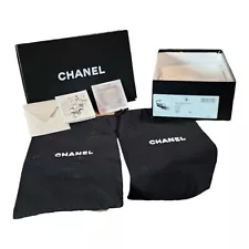 CHANEL Authentic EMPTY Black Shoebox Storage Box Gift Box 11” x 7” Bags