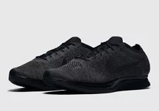 Nike Flyknit Racer Unisex Running Shoes Black Blackout Anthracite 526628 009 NEW