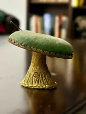 Vintage Green Mushroom Pin Cushion