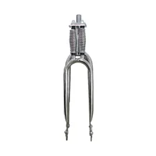 CDH 26" Dual Springer Bike Fork 1" Threaded Chrome Fork Classic Disc Brake Fork